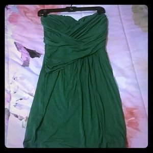 Express strapless ruched dress